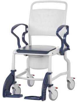 Toilettenrollstuhl BONN grau/blau